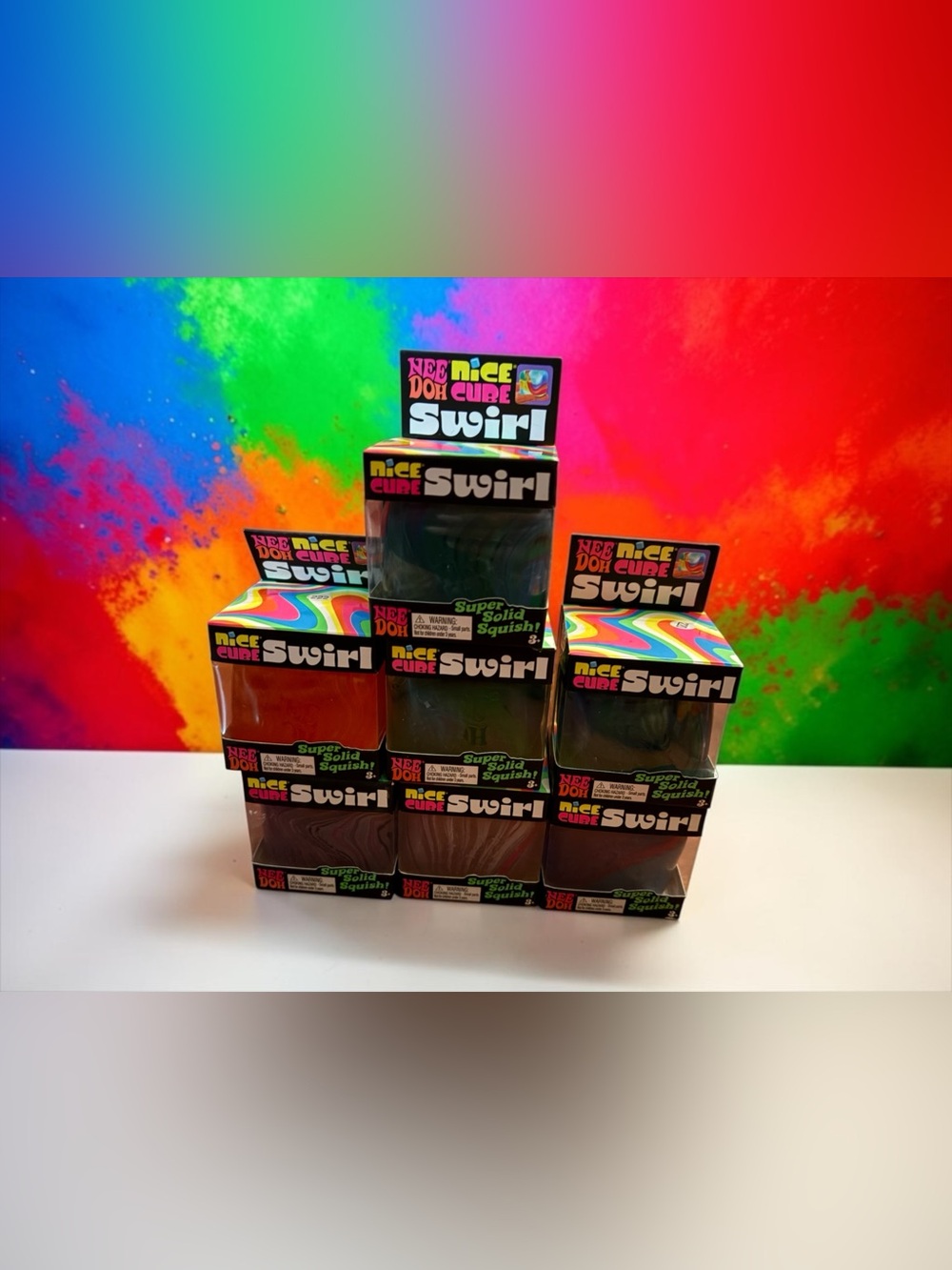 NEW Authentic NeeDoh Nice Cube Swirl-